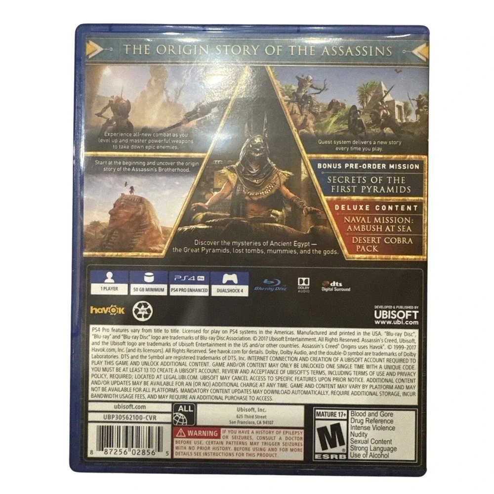 Assassin's Creed: Origins (Sony PlayStation 4, 2017)‎